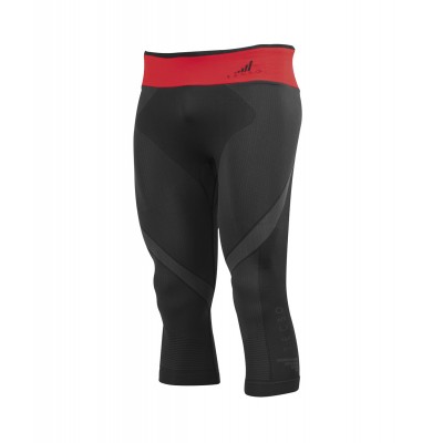 TECSO Compressive 3/4 leggins for running black red
