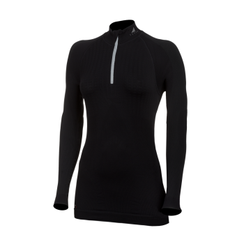 Powerful seamless thermo-shirt with long sleeves and a zipper col.00