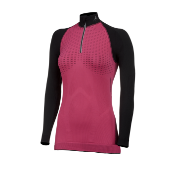 Powerful seamless thermo-shirt with long sleeves and a zipper col 34